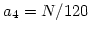 $a_4 = N/120$