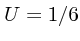 $U=1/6$