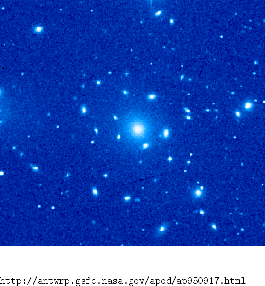 \begin{figure}\leavevmode
\epsfxsize 10 cm
\epsffile{coma_skyview.ps}\begin{verbatim}http://antwrp.gsfc.nasa.gov/apod/ap950917.html\end{verbatim}\end{figure}