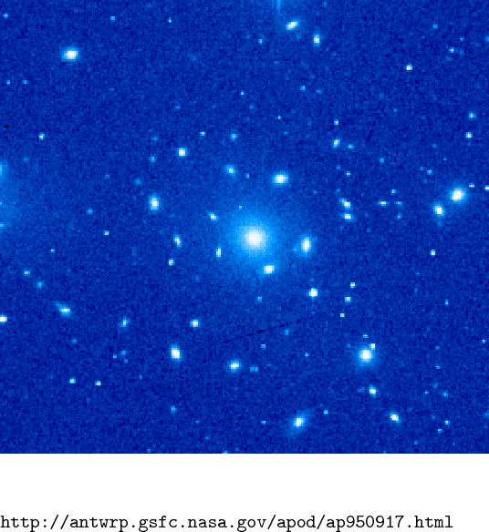 \begin{figure}\leavevmode\epsfxsize 10 cm
\epsffile{coma_skyview.ps}
\begin{verbatim}http://antwrp.gsfc.nasa.gov/apod/ap950917.html\end{verbatim}
\end{figure}