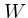 $\boldmath {W}$