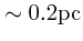 $\sim 0.2{\rm pc}$