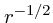 $r^{-1/2}$