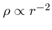 $\rho \propto r^{-2}$